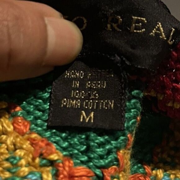 Pavo Real Multicolor Knit Sweater - 100% Cotton - Picture 4 of 5